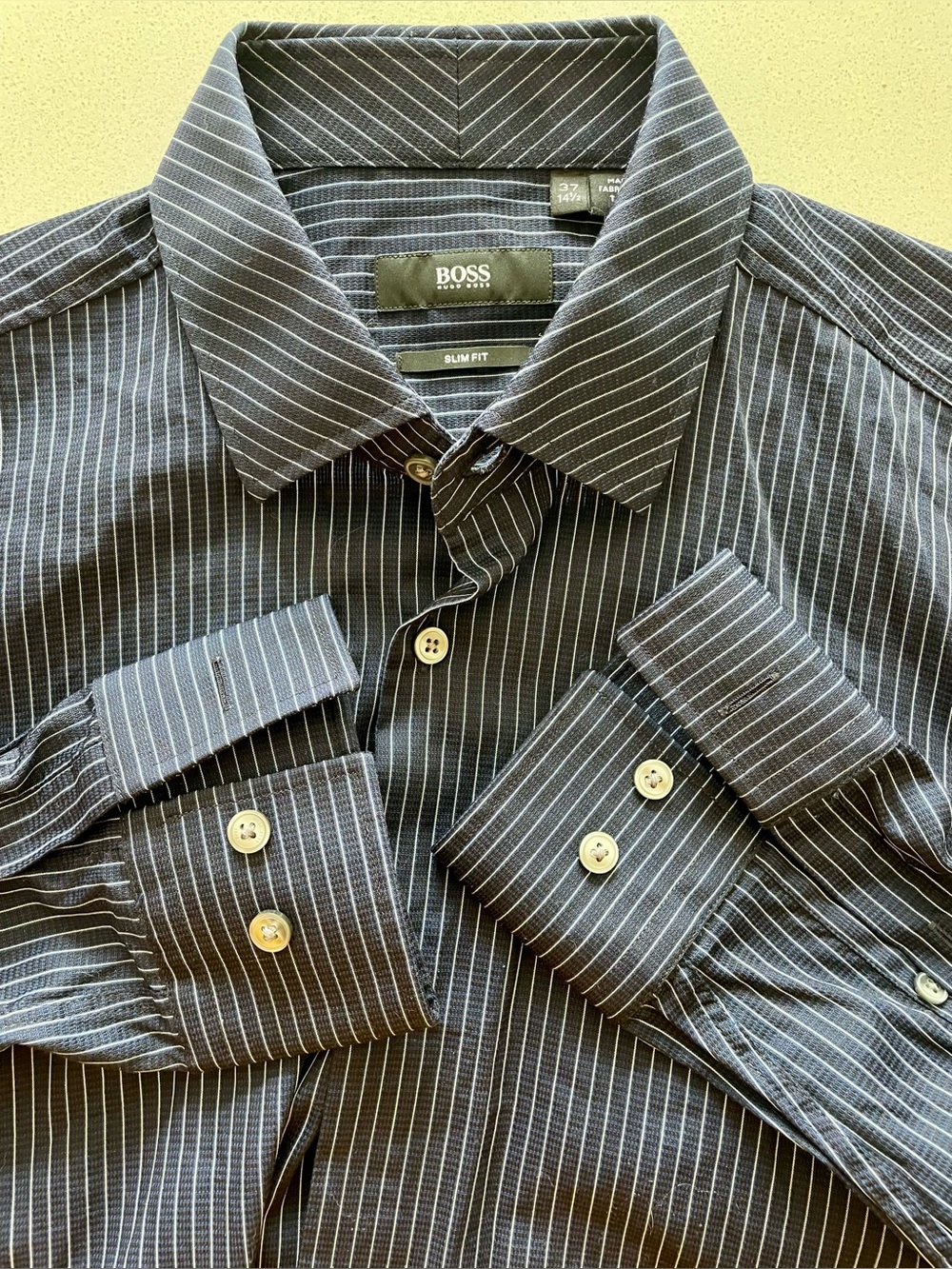 Hugo Boss - all cotton dress shirt Size 37 (14.5”neck)